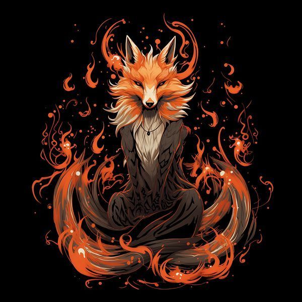 Футболка класична чоловіча/унісексЯпонська Кіцуне Демонічна BRT-17901 фото