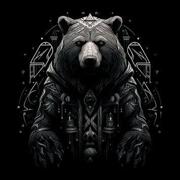 ПринтВедмідь DarkMode PRT-B-0078 фото