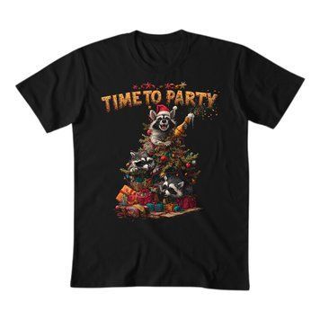 Футболка класична чоловіча/унісексТріо Єнотів Time To Party BRT-36077 фото