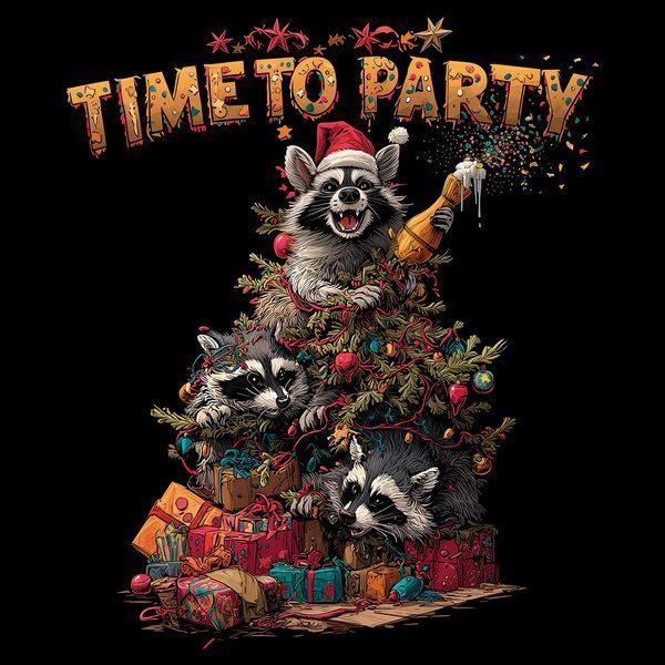 Футболка класична чоловіча/унісексТріо Єнотів Time To Party BRT-36077 фото