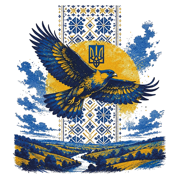 Футболка класична чоловіча/унісексНад Вільною Землею Сокіл BRT-39052 фото