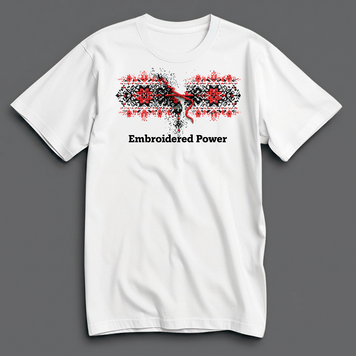 Футболка люкс оверсайзНитка Крізь Час. Embroidered Power BRT-40169 фото
